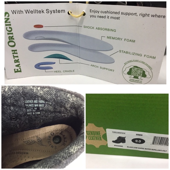 Earth Origins Women’s Black Cow Suede Ankle Boots - Picture 7 of 8